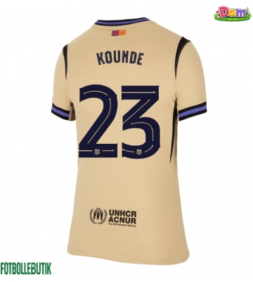 Barcelona Jules Kounde #23 Bortatröja Kvinnor 2025-26 Kortärmad